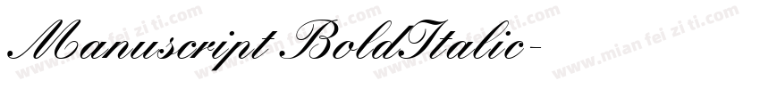 Manuscript BoldItalic字体转换
